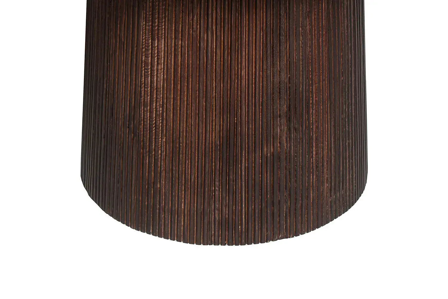 Table à manger ronde MAYGA en manguier brun foncé - 130 cm - ROUSSEAU chez TIKAYLA