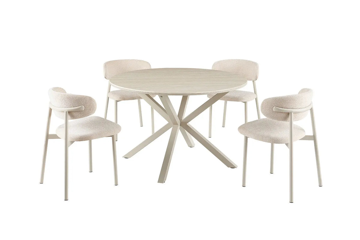 Table ronde NOAH avec quatre chaises assorties