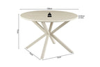 Schéma coté de la table ronde NOAH Ø 120 x 75 cm
