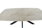 Table à manger ovale en pierre APOLLINA Shakespear Beige - 180 x 90 cm - ROUSSEAU chez TIKAYLA