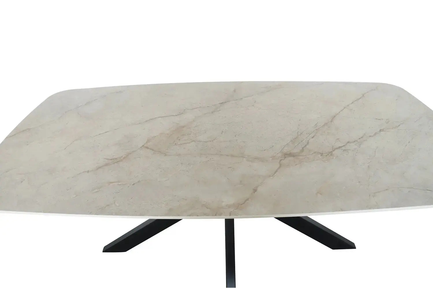 Table à manger ovale en pierre APOLLINA Shakespear Beige - 180 x 90 cm - ROUSSEAU chez TIKAYLA