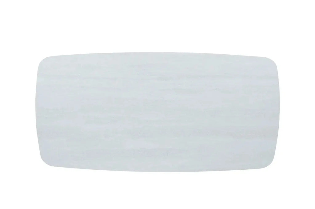 Table à manger ovale en pierre APOLLINA Baroque Gris - 180 x 90 cm - ROUSSEAU chez TIKAYLA