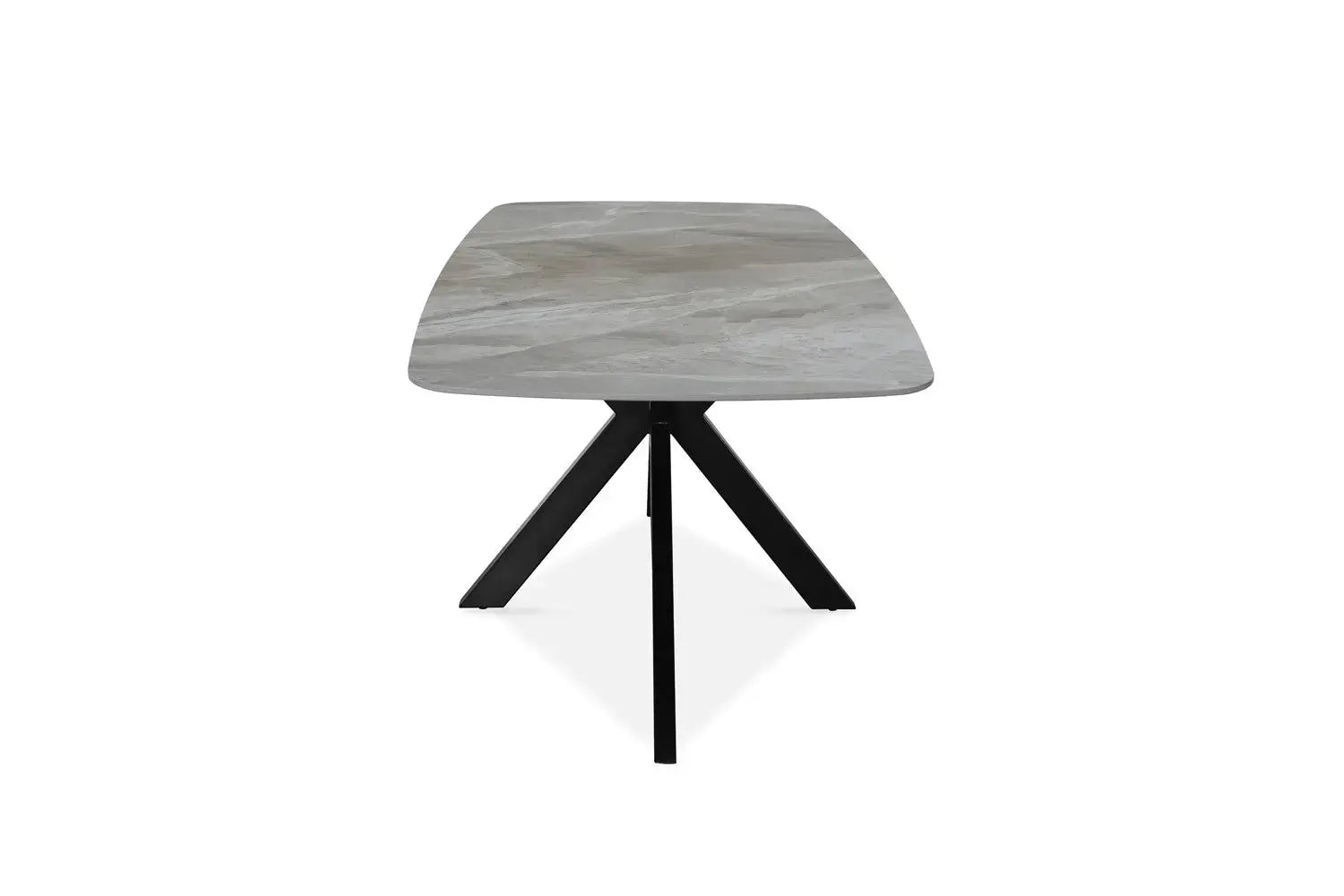 Table à manger ovale en pierre APOLLINA Gris Italien - 180 x 90 cm - ROUSSEAU chez TIKAYLA