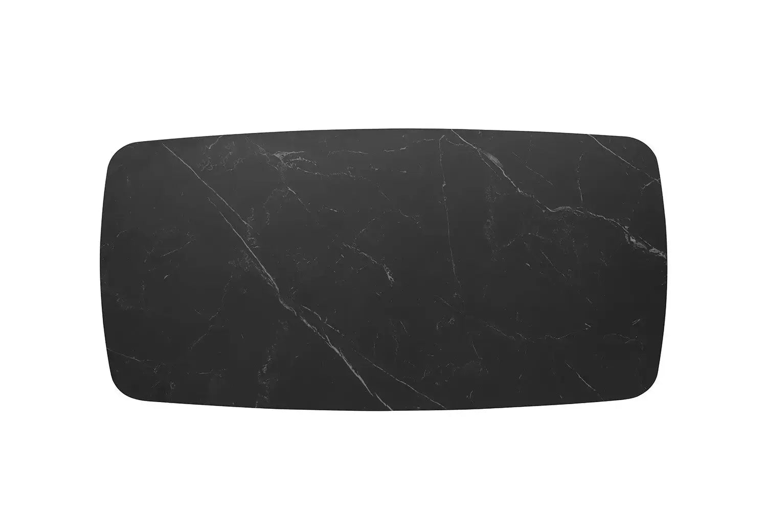 Table à manger ovale en pierre APOLLINA Noir - 180 x 90 cm - ROUSSEAU chez TIKAYLA