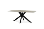 Table à manger ovale en pierre APOLLINA Shakespear Beige - 180 x 90 cm - ROUSSEAU chez TIKAYLA