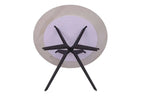 Table à manger ronde en pierre brillante APOLLINA Snow Blanc - 110 cm - ROUSSEAU chez TIKAYLA