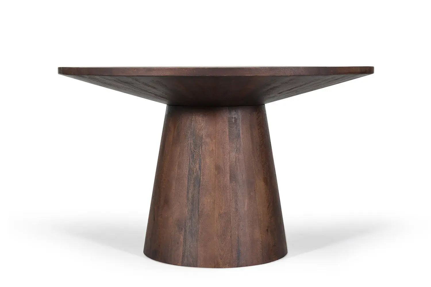 Table à manger Ronde TOMI en Bois de Manguier Brun - 130 cm ROUSSEAU