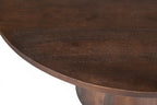 Table à manger Ronde TOMI en Bois de Manguier Brun - 130 cm