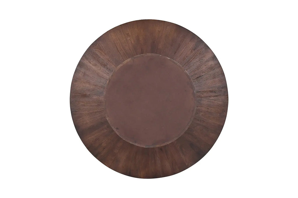 Table à manger Ronde TOMI en Bois de Manguier Brun - 130 cm ROUSSEAU