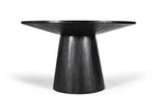 Table à manger ronde TOMI en bois de manguier noir - 130 cm chez TIKAYLA