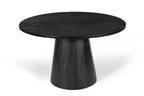 Table à manger ronde TOMI en bois de manguier noir - 130 cm chez TIKAYLA