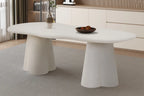 Table à manger Ovale Effet Ciment Organique FARY - 220 cm ROUSSEAU
