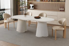 Table à manger Ovale Effet Ciment Organique FARY - 220 cm ROUSSEAU