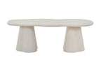 Table à manger Ovale Effet Ciment Organique FARY - 220 cm ROUSSEAU