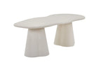 Table à manger Ovale Effet Ciment Organique FARY - 220 cm ROUSSEAU