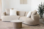 Table basse ATHENS avec un plateau en céramique, blanc et marron foncé - 80x40 cm HOUSE NORDIC