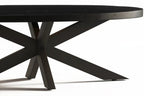 Table basse ovale en bois de manguier AYORA noir - 130 x 70 cm chez TIKAYLA