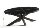 Table basse ovale en bois de manguier AYORA noir - 130 x 70 cm chez TIKAYLA