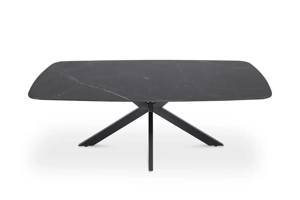 Table basse ovale en pierre APOLLINA Noir - 130 x 70 cm - ROUSSEAU chez TIKAYLA