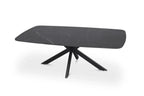 Table basse ovale en pierre APOLLINA Noir - 130 x 70 cm - ROUSSEAU chez TIKAYLA