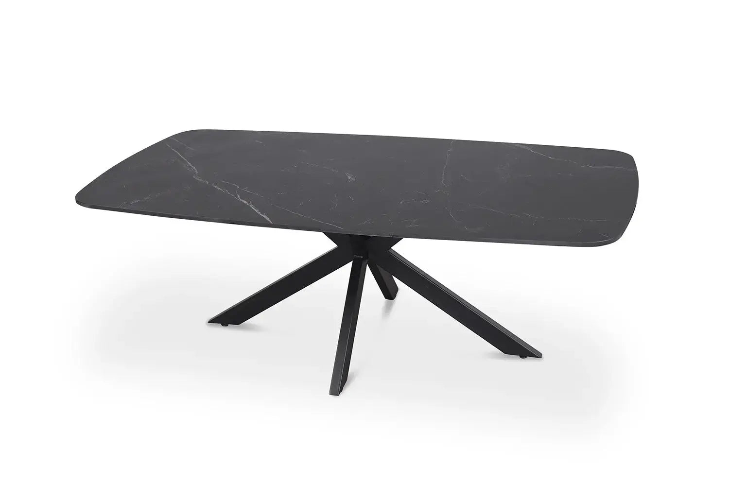 Table basse ovale en pierre APOLLINA Noir - 130 x 70 cm - ROUSSEAU chez TIKAYLA