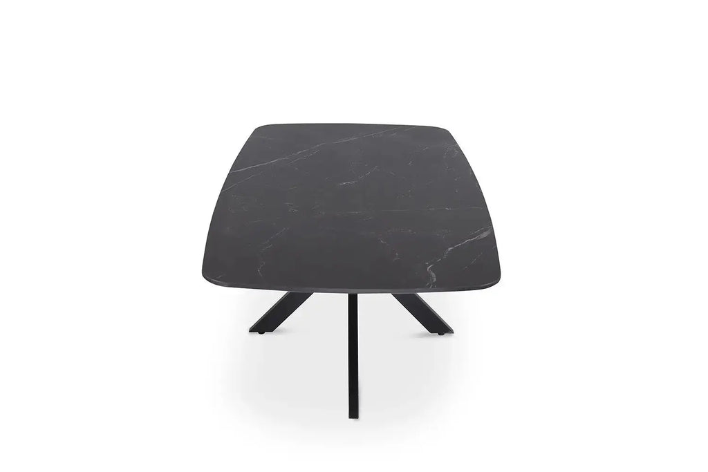 Table basse ovale en pierre APOLLINA Noir - 130 x 70 cm - ROUSSEAU chez TIKAYLA