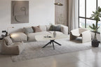 Table basse ovale en pierre APOLLINA Shakespear Beige - 130 x 70 cm - ROUSSEAU chez TIKAYLA