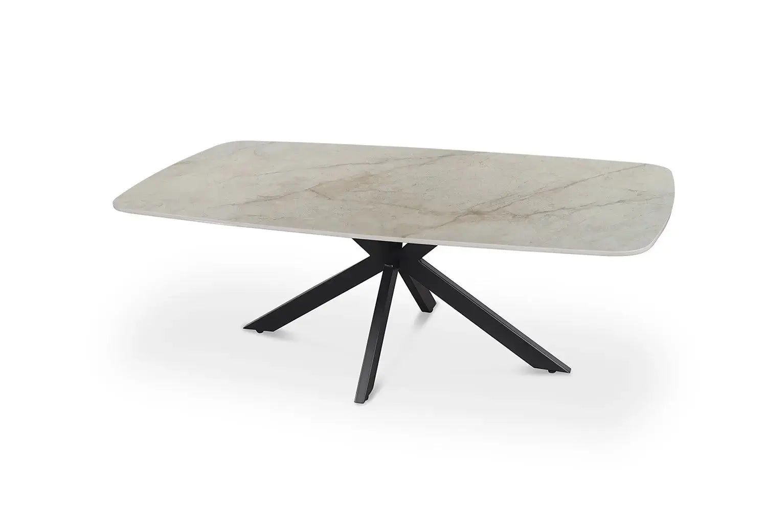 Table basse ovale en pierre APOLLINA Shakespear Beige - 130 x 70 cm - ROUSSEAU chez TIKAYLA