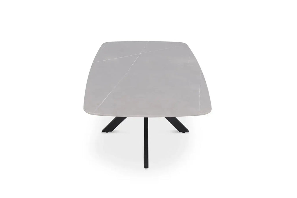 Table basse ovale en pierre APOLLINA Gris - 130 x 70 cm - ROUSSEAU chez TIKAYLA