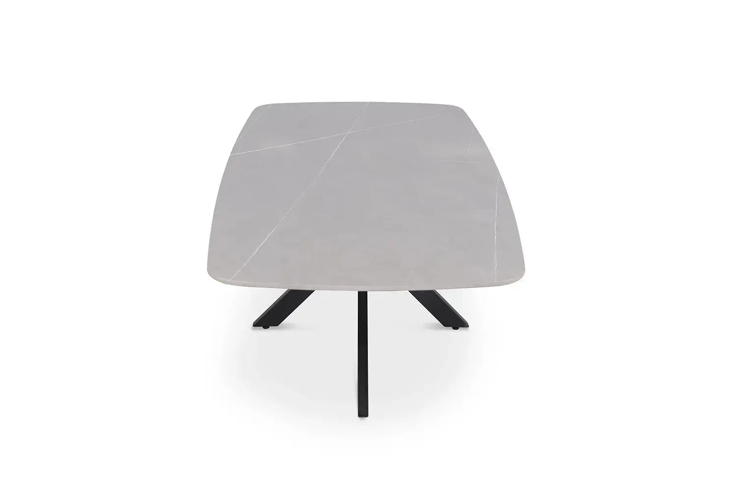 Table basse ovale en pierre APOLLINA Gris - 130 x 70 cm - ROUSSEAU chez TIKAYLA