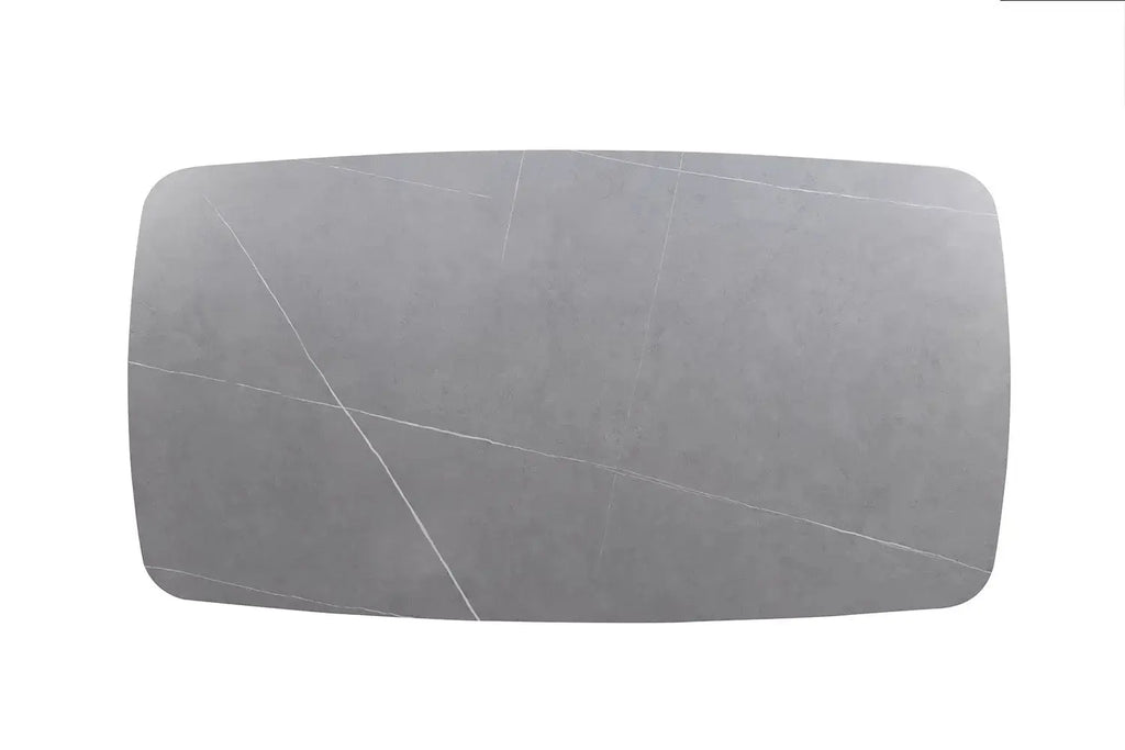 Table basse ovale en pierre APOLLINA Gris - 130 x 70 cm - ROUSSEAU chez TIKAYLA