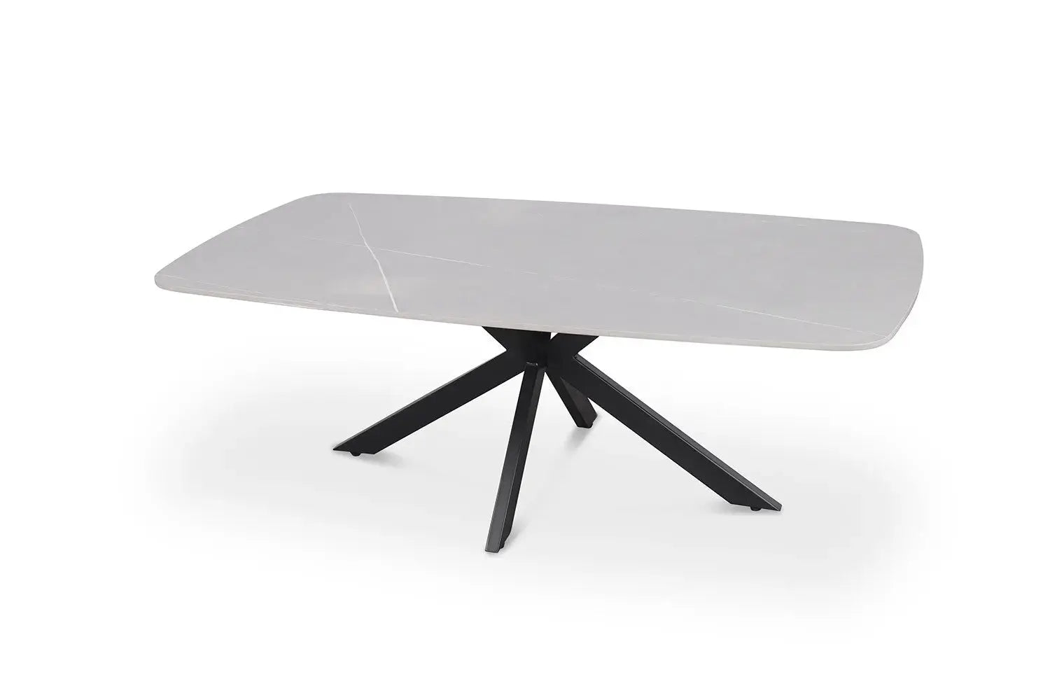 Table basse ovale en pierre APOLLINA Gris - 130 x 70 cm - ROUSSEAU chez TIKAYLA