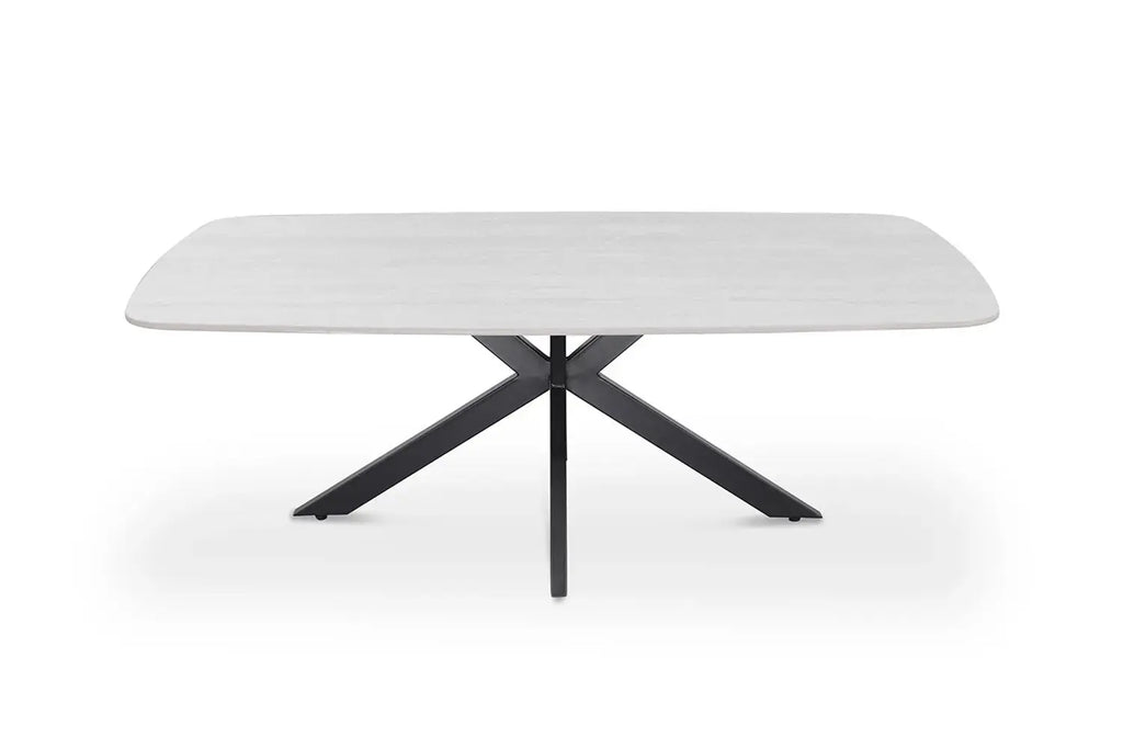 Table basse ovale en pierre APOLLINA Baroque Gris - 130 x 70 cm - ROUSSEAU chez TIKAYLA
