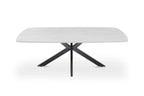 Table basse ovale en pierre APOLLINA Baroque Gris - 130 x 70 cm chez TIKAYLA