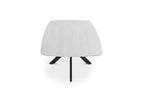 Table basse ovale en pierre APOLLINA Baroque Gris - 130 x 70 cm chez TIKAYLA