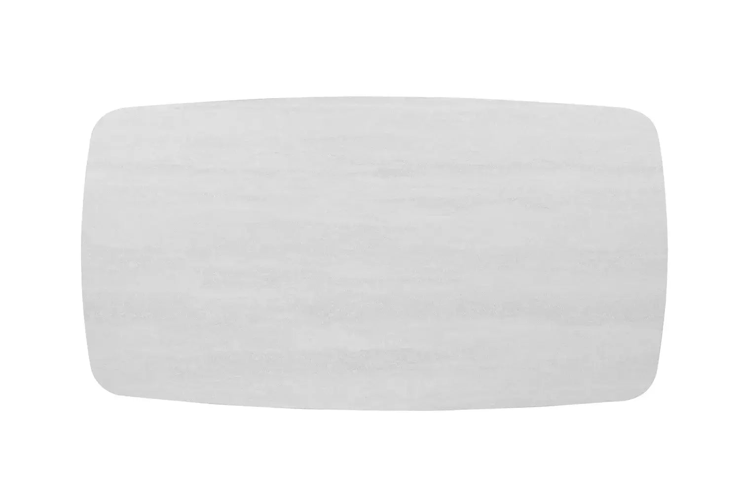 Table basse ovale en pierre APOLLINA Baroque Gris - 130 x 70 cm - ROUSSEAU chez TIKAYLA