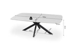 Table basse ovale en pierre APOLLINA Baroque Gris - 130 x 70 cm chez TIKAYLA