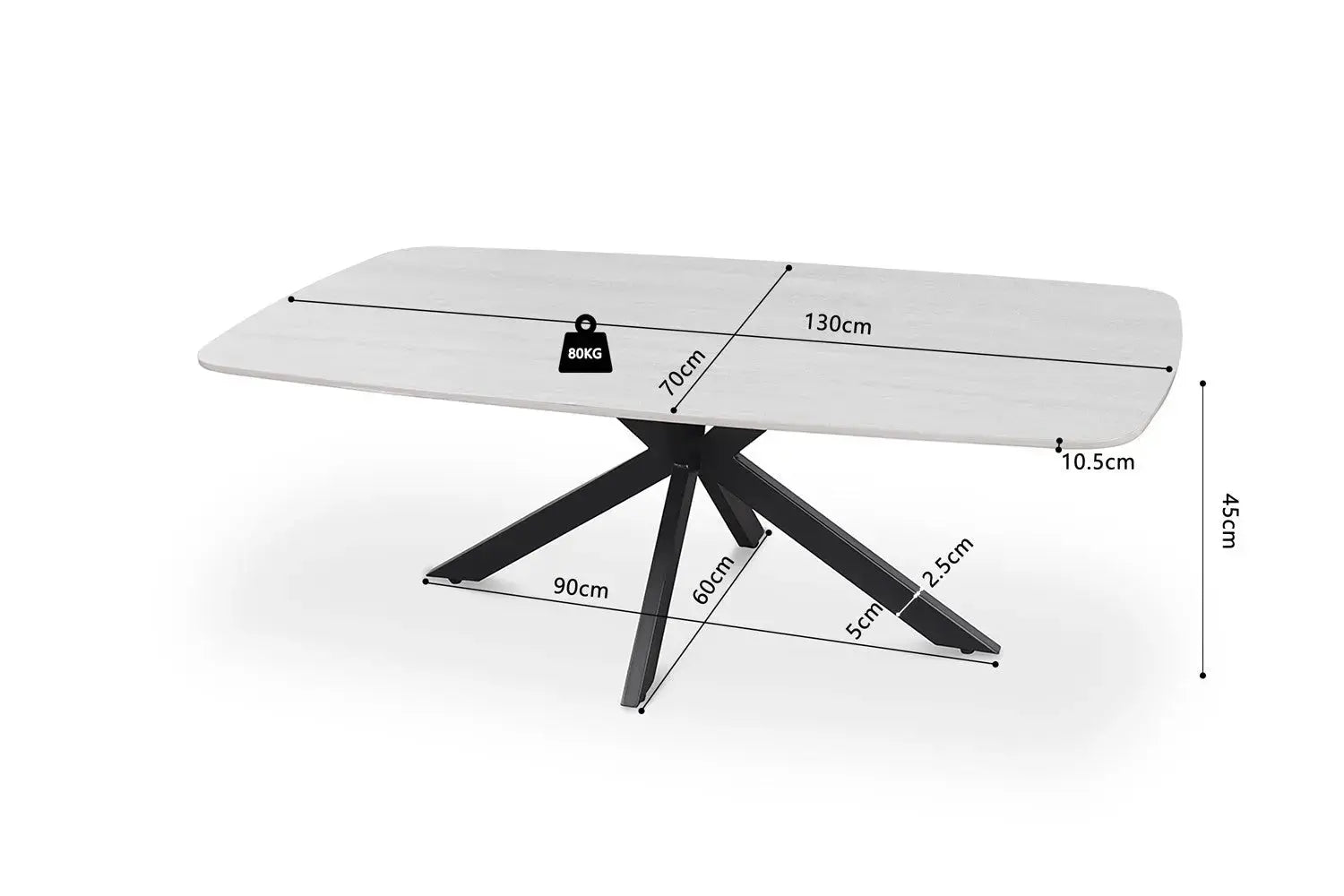 Table basse ovale en pierre APOLLINA Baroque Gris - 130 x 70 cm - ROUSSEAU chez TIKAYLA