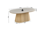 Table basse VEKO 120 cm Chêne Naturel - vue décoration intérieure moderne