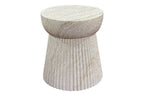 Table d'Appoint en Fibre de Verre avec Motif Rainuré BONN - 37x43cm HOUSE NORDIC
