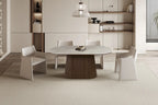 Table VEKO 180 cm Ovale - vue de dessus plateau pierre frittée