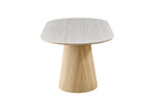 Table VEKO 180 cm Ovale Chêne Naturel - détail pieds métalliques noirs