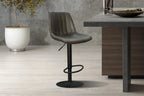 Tabouret de bar BAYA Brun foncé simili cuir – 43 x 50 cm | TIKAYLA