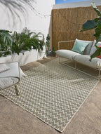 Tapis d'Intérieur et d'Extérieur en Polypropylène AGRA Crème / Bleu (Copie) BENUTA