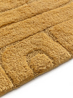 Tapis de bain 100% Coton tufté à la main DAN Jaune BENUTA