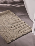 Tapis de bain 100% Coton tufté à la main DAN Taupe BENUTA