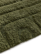 Tapis de bain 100% Coton tufté à la main DAN Vert BENUTA