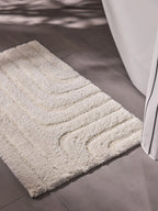 Tapis de bain tufté à la main DAN Crème BENUTA