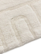 Tapis de bain tufté à la main DAN Crème BENUTA