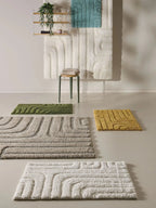 Tapis de bain tufté à la main DAN Crème BENUTA
